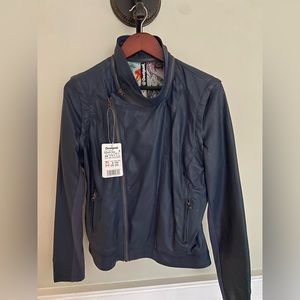 Desigual blue vegan jacket/ vest size 10
